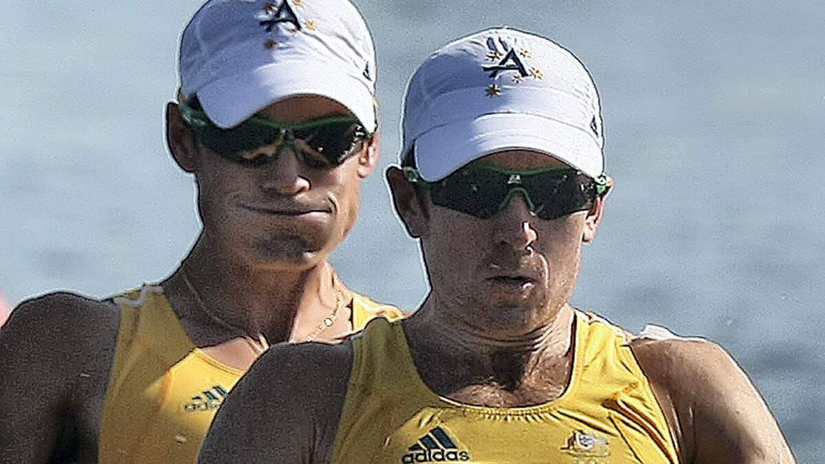 Five years after contesting the Olympics together in a double scull, Tasmanian rowers Sam Beltz and Tom Gibson have been reunited in the lightweight four. Picture: GETTY IMAGES