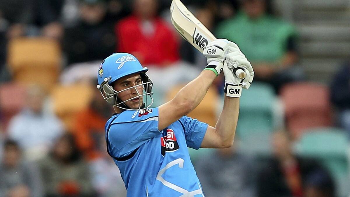 Adelaide Strikers star import Alex Hales in action yesterday.  Picture: GETTY IMAGES.