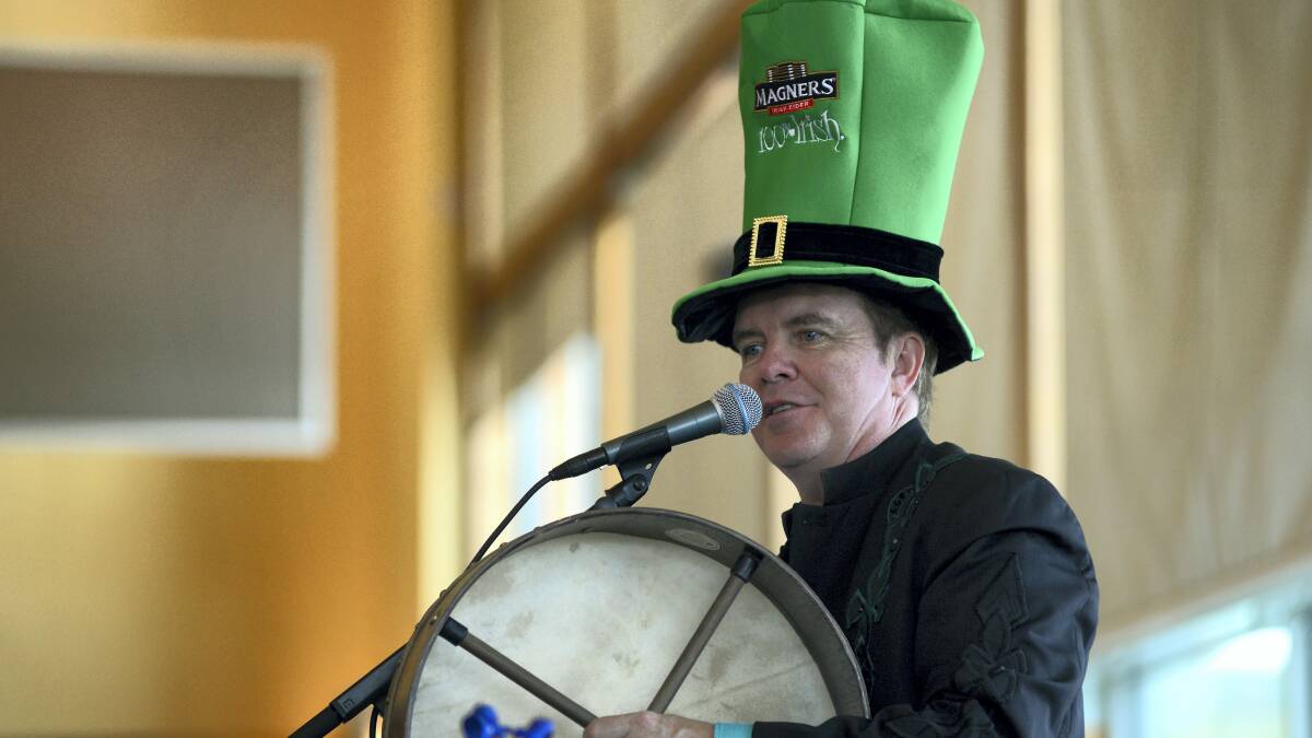 Irish singer Peter Byrne and his band perform at Country Club Tasmania for St Patrick's Day. Picture: MARK JESSER