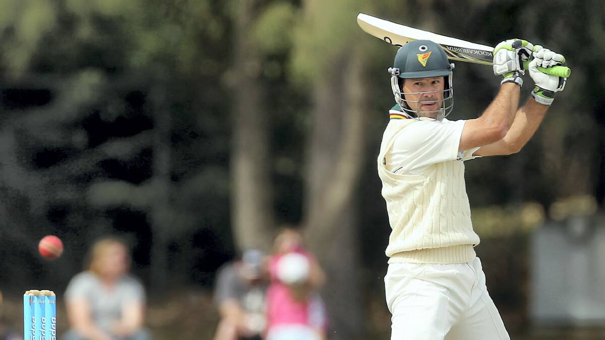 Ricky Ponting in action.