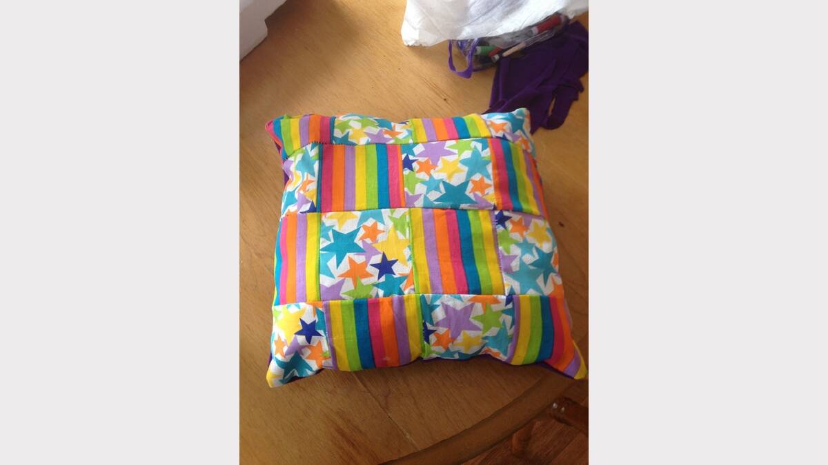 Here's the cushion I made for my daughter, by Emily Radford