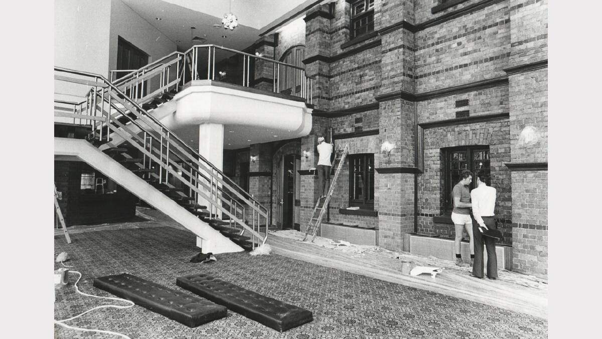 Work on the Albert Hall. Photo: October 1980.