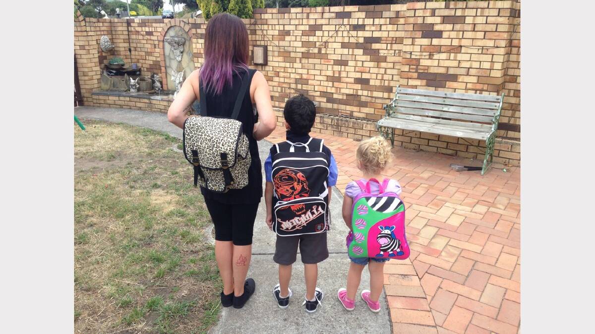 Kristen studying at Polytecnic, Bailey grade 1 at Trevallyn Primary and Ariana off to daycare.