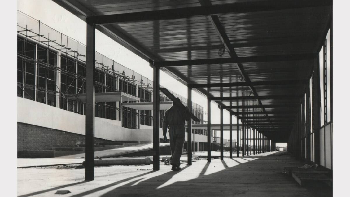 Construction of the then $2 million passenger terminal at Launceston Airport. Photo: June 1966