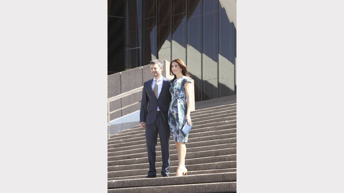 Crown Prince Frederik and Crown Princess Mary of Denmark are officially welcomed at the Sydney Opera House to meet the public and have a private tour of the Sydney Opera House, as part of its 40 Birthday celebrations. Photos: Fairfax Media.