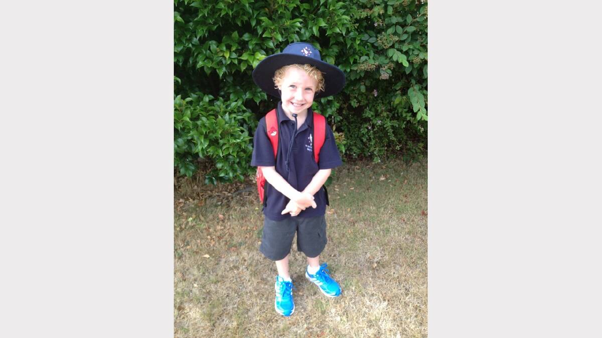 Photo sent in by Anna - Connor Delphine, 5, first day of prep
