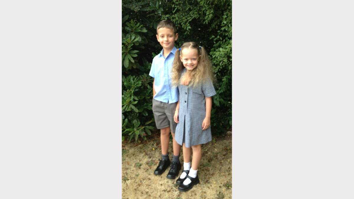 Photo sent in by Allison. Tate and Ella - first day of grade 3 and grade 1 at Youngtown