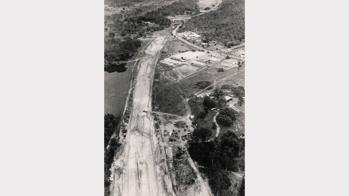 Construction of the Prospect bypass section of the Southern Outlet. Photo; December 1985