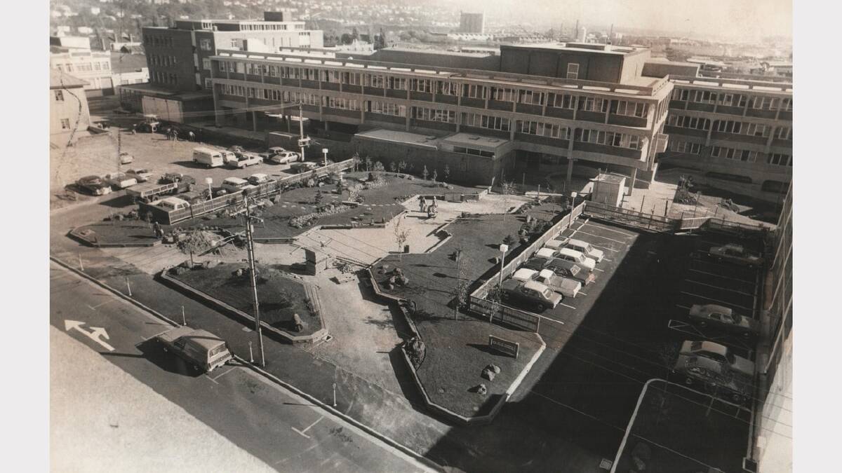The latest work on the revamped Civic Square in Launceston. Photo: May 1977.