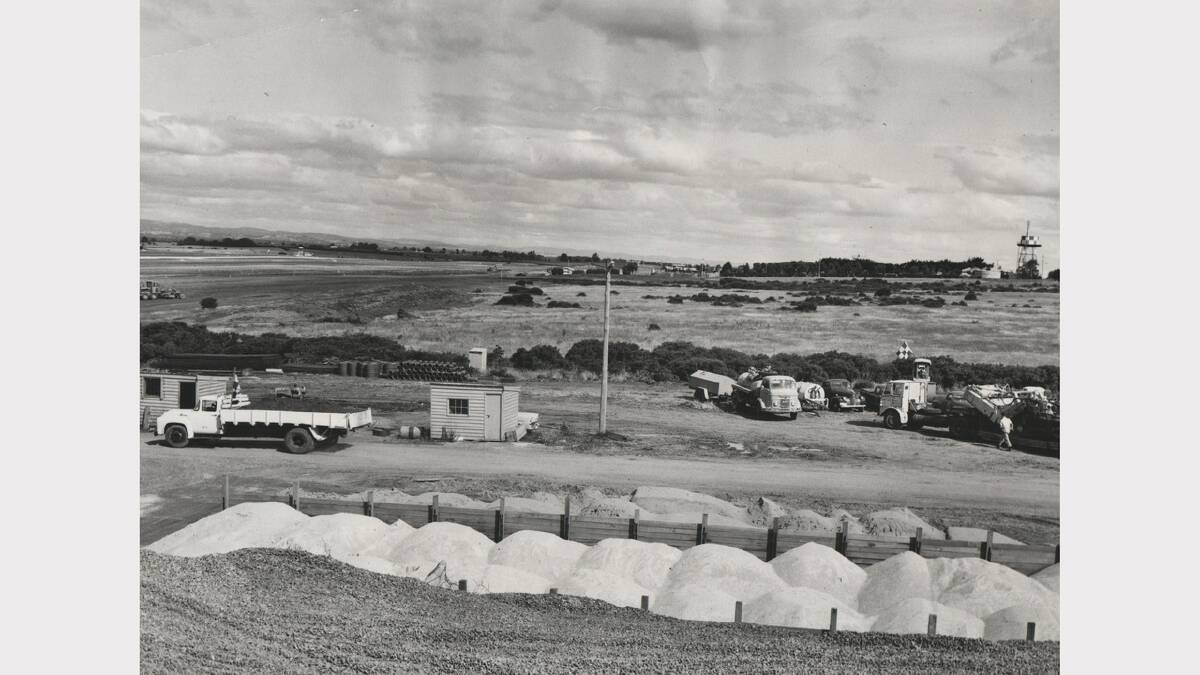 The empty site of the new Launceston Airport terminal. Photo: January 1965