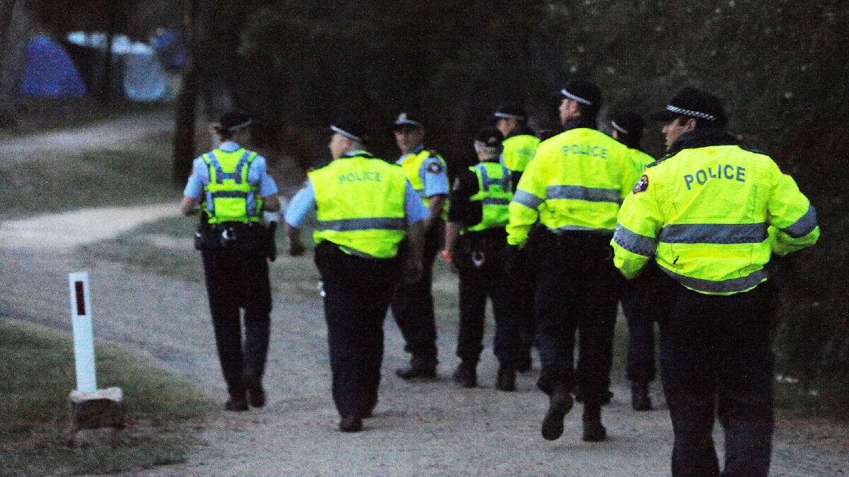Bridport, Tasmania. New Years Eve 2012. With 12 Tasmanian Police officers and numerous private security staff on hand, trouble in the town and camping ground was kept to a minmum