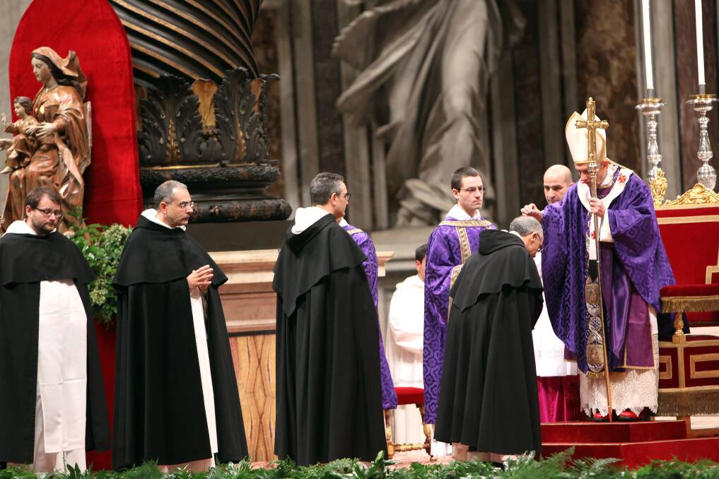 Pope Benedict XVI leads the Ash Wednesday service at the St. Peter's Basilica in Vatican City, Vatican. Photo by Franco Origlia/Getty Images