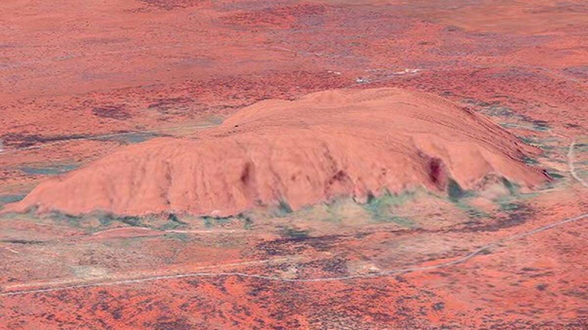 What Uluru looks like on Apple Maps.