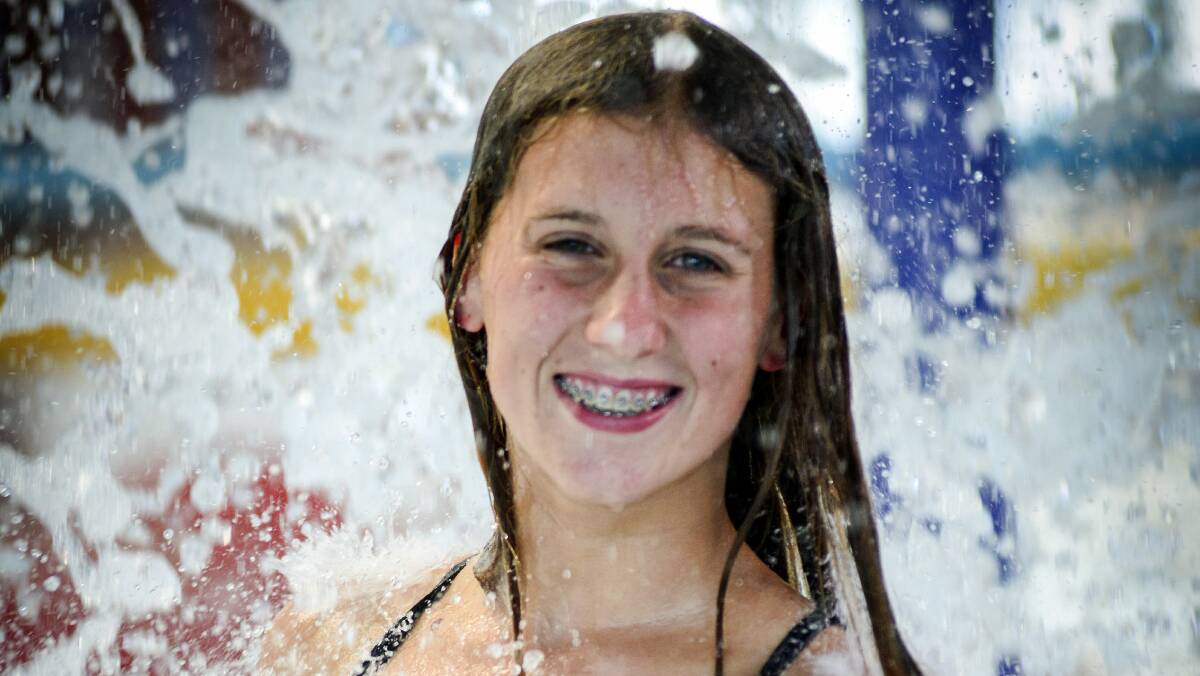 Swimmer  Olivia Cullen, 14,  of Prospect, is  a winner in the open water.  Picture: PHILLIP BIGGS