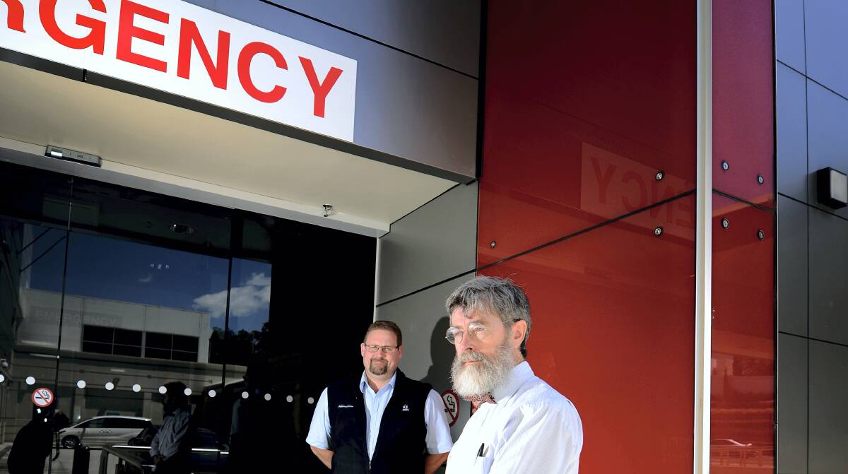 Emergencies unit manager Scott Rigby and director of emergency medicine Paul Pielage.   Picture: GEOFF ROBSON