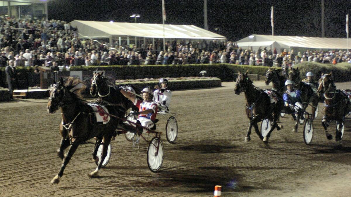 Tasmanian pacer Beautide wins the Miracle Mile at Menangle in November. Picture: MICHAEL COURT