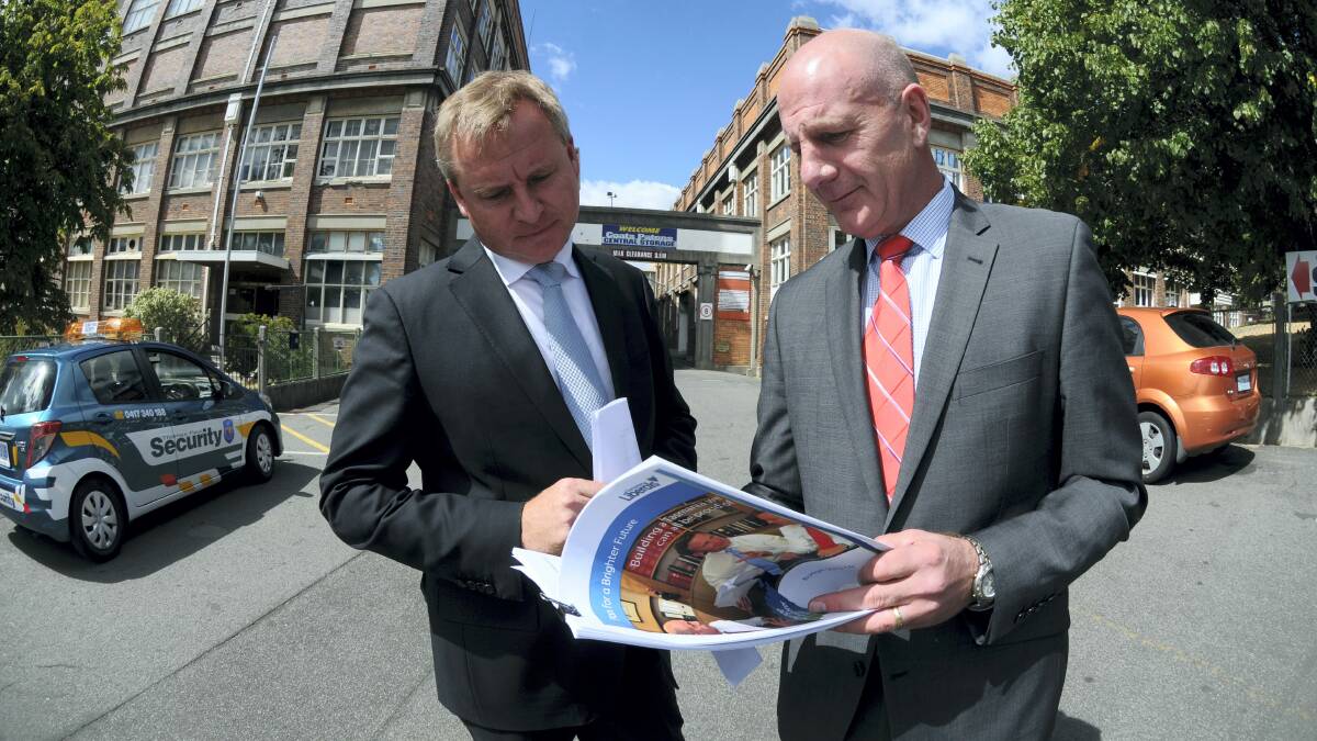 Opposition spokesman for health Jeremy Rockliff and finance spokesman Peter Gutwein. Picture: PAUL SCAMBLER