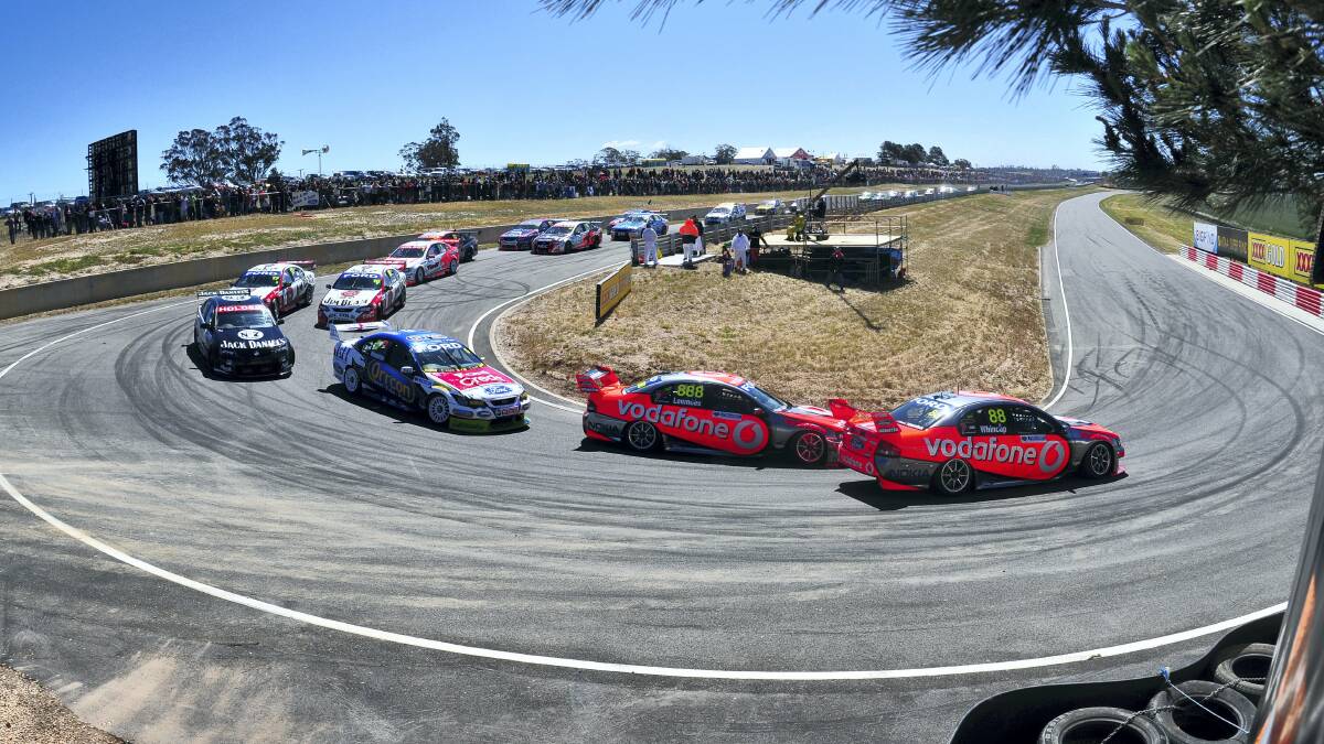 Limited parking spaces are on offer at the hairpin at this year's V8 Supercars round at Symmons Plains.