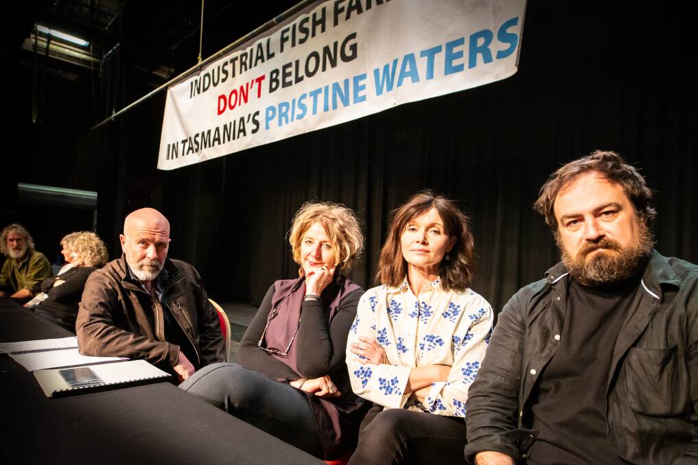 NOT HERE: Richard Flanigan, Sheenagh Neill, Essie Davis and Justin Kurzel, who were all guest speakers. Picture: Eve Woodhouse