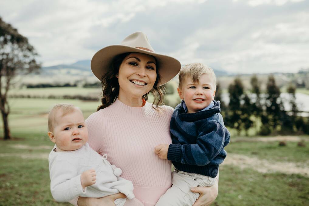 CREATING COMMUNITY: Stephanie Trethewey, with her children Evie and Elliot. Picture: Supplied