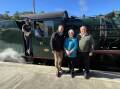 FULL STEAM AHEAD: Braddon MP Gavin Pearce with staff from the Don River Railway. Picture: Meg Whitfield