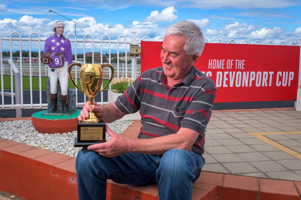 TROPHY DREAMS: Devonport Racing Club chairperson Barry Milton is excited ahead of the Devonport Cup. Picture: Simon Sturzaker