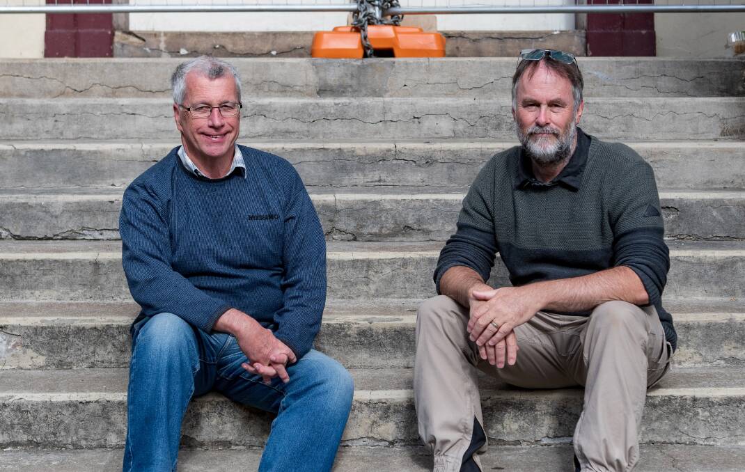 SUPPORT: City Baptist Church pastor Jeff McKinnon and street chaplain Stephen Avery are working to support the homeless in the city and advocate for change to prevent homelessness from occurring . Picture: Phillip Biggs