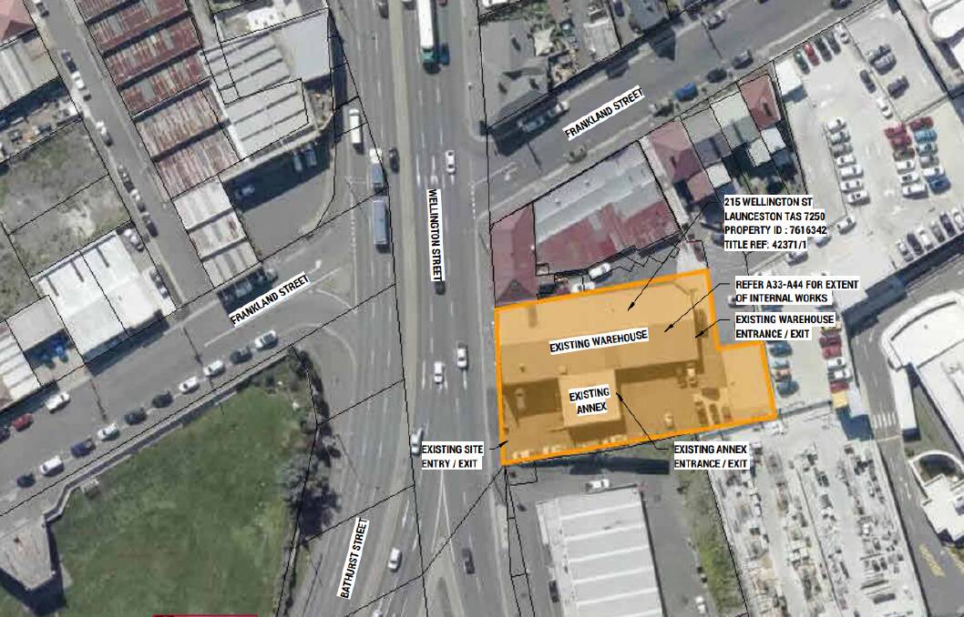 Wellington Street warehouse may be converted into staff parking. Picture supplied