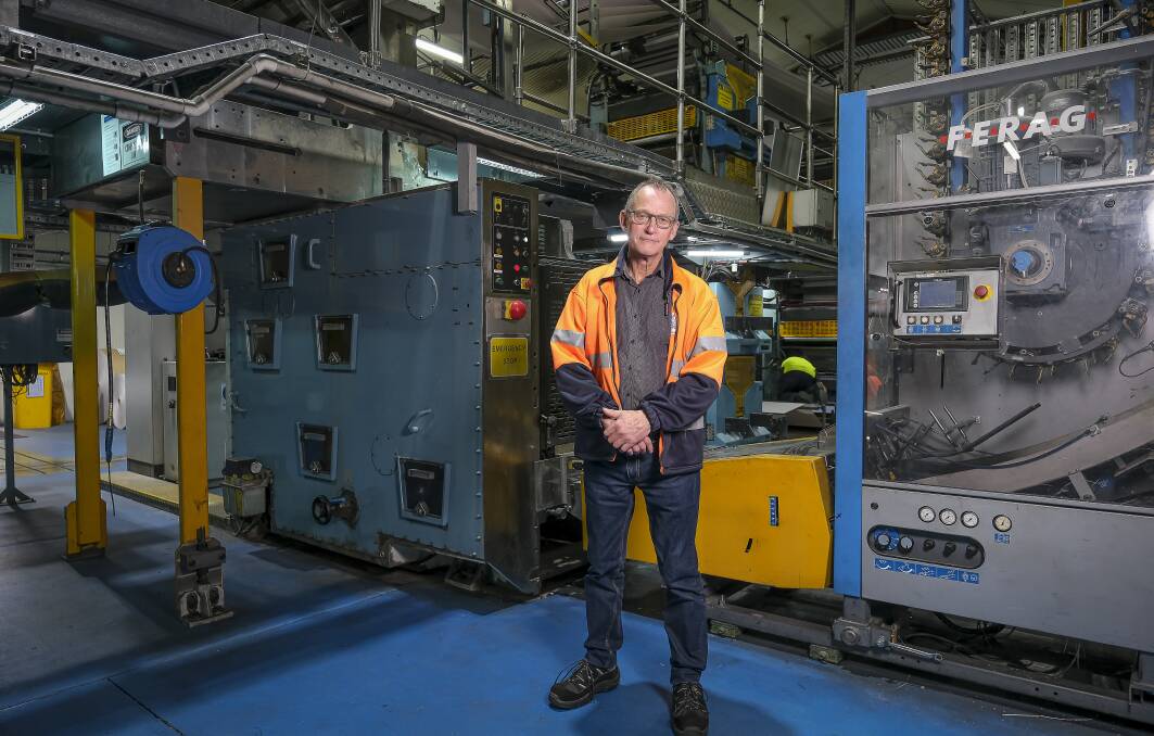 BREAKDOWN: Site manager Shane Brooks says he has not had a paper not printed in his 30 years at ACM's Rocherlea Print Centre. Picture: Craig George
