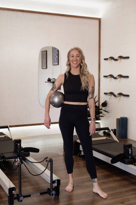 Steph Connolly in the Pandani Pilates studio. Picture by Jenna Aguis