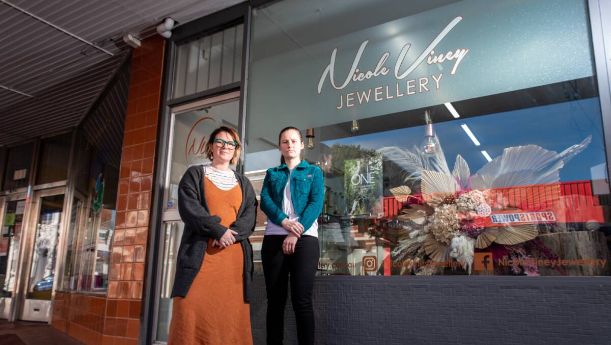 Business owner Nicole Viney and business partner Sarah Beckett said the alleged theft wasn't going to stop them last week. Picture Simon Sturzaker