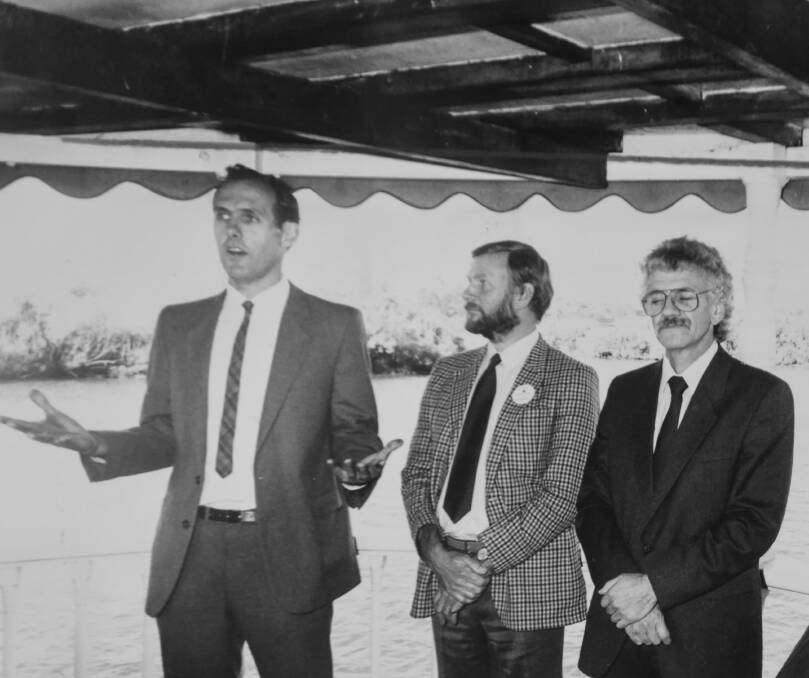 Remembering former Bass MHA and Uniting Church minister Lance Armstrong (right), who is pictured alongside former Greens leader Bob Brown and Dr John Bell in 1989. File picture