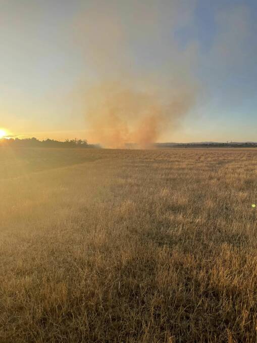Smoke from Monday evening's fire. Picture supplied