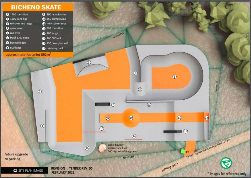 A look at what's proposed to be built for the skate park.