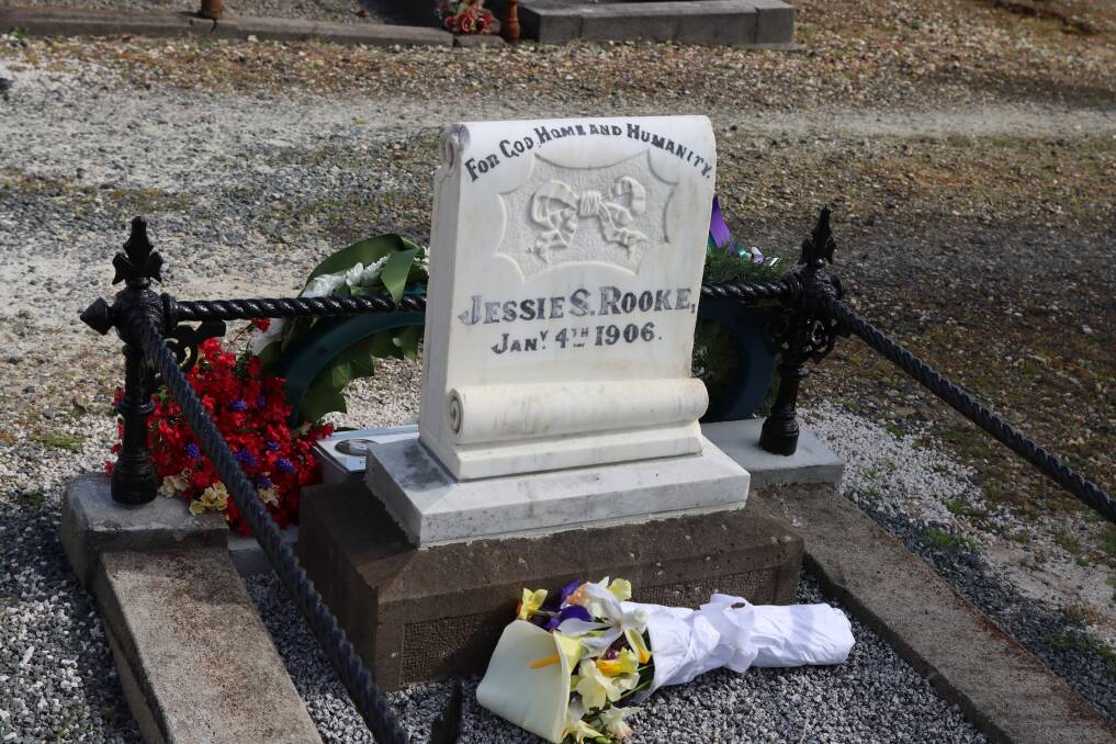 AFTER: Jessie Spinks Rooke's grave has been restored. Picture: Molly Appleton
