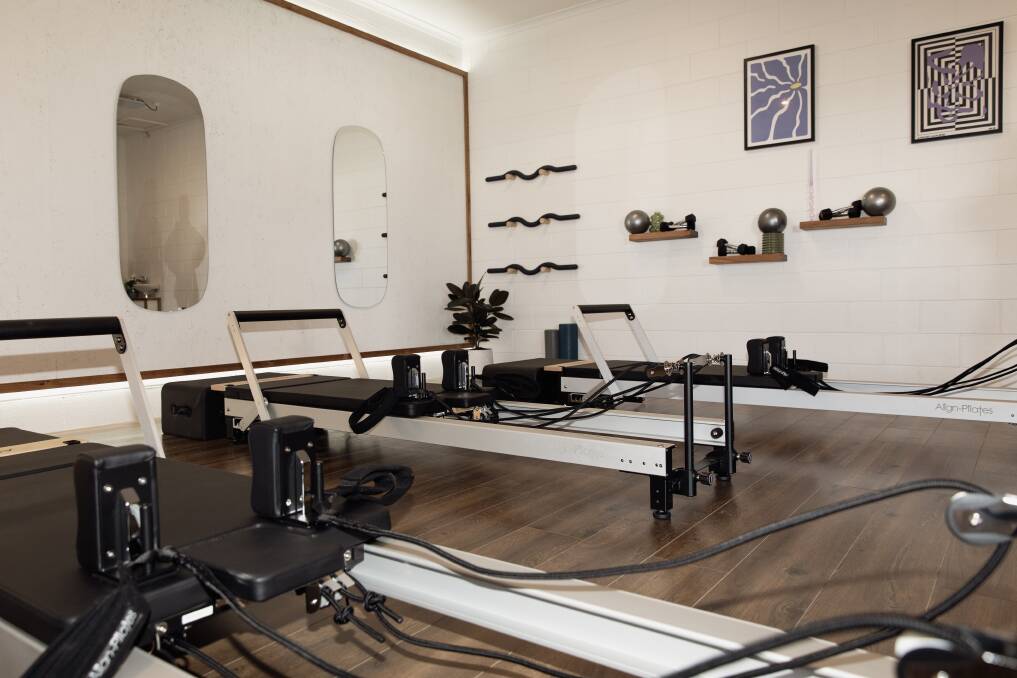 Reformer machines inside Pandani Pilates at St Helens. Picture by Steph Connolly