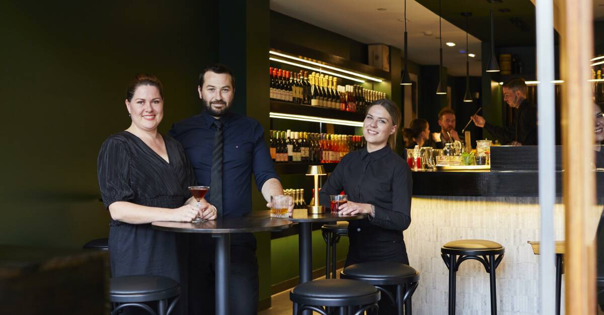 Bar Stelo owners Lauren and Nathan Johnston with bar manager Janna Connell. Picture supplied