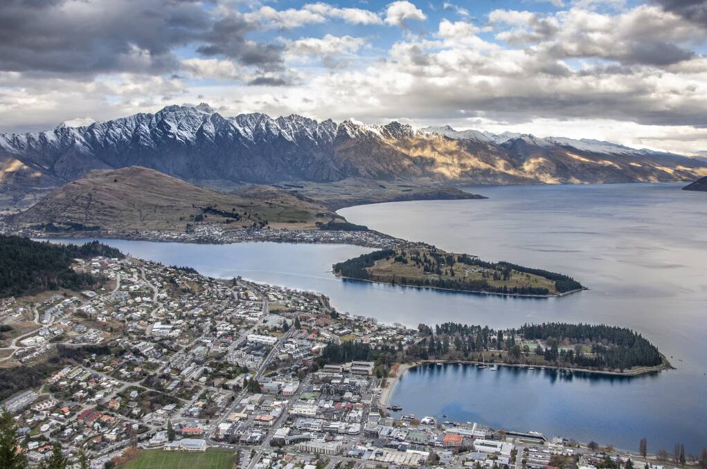 Queenstown from the top of the cable car ride.