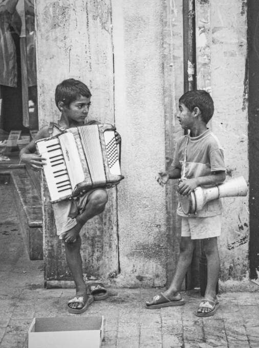 Children buskers on the streets