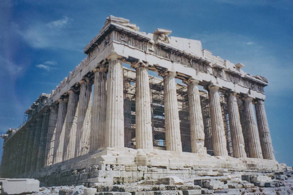 The majestic Parthenon dedicated to the goddess Athena. 