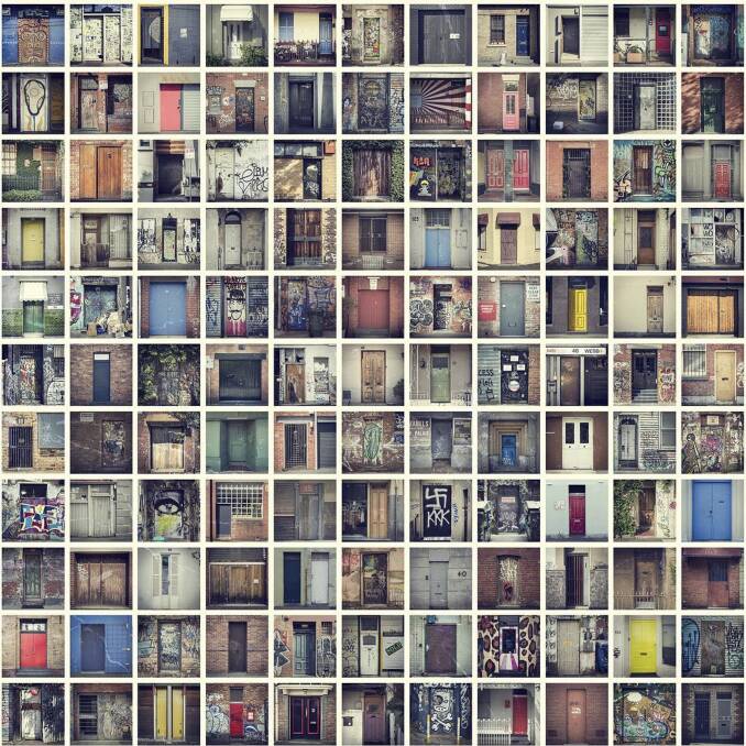  A montage of Fitzroy front doors.