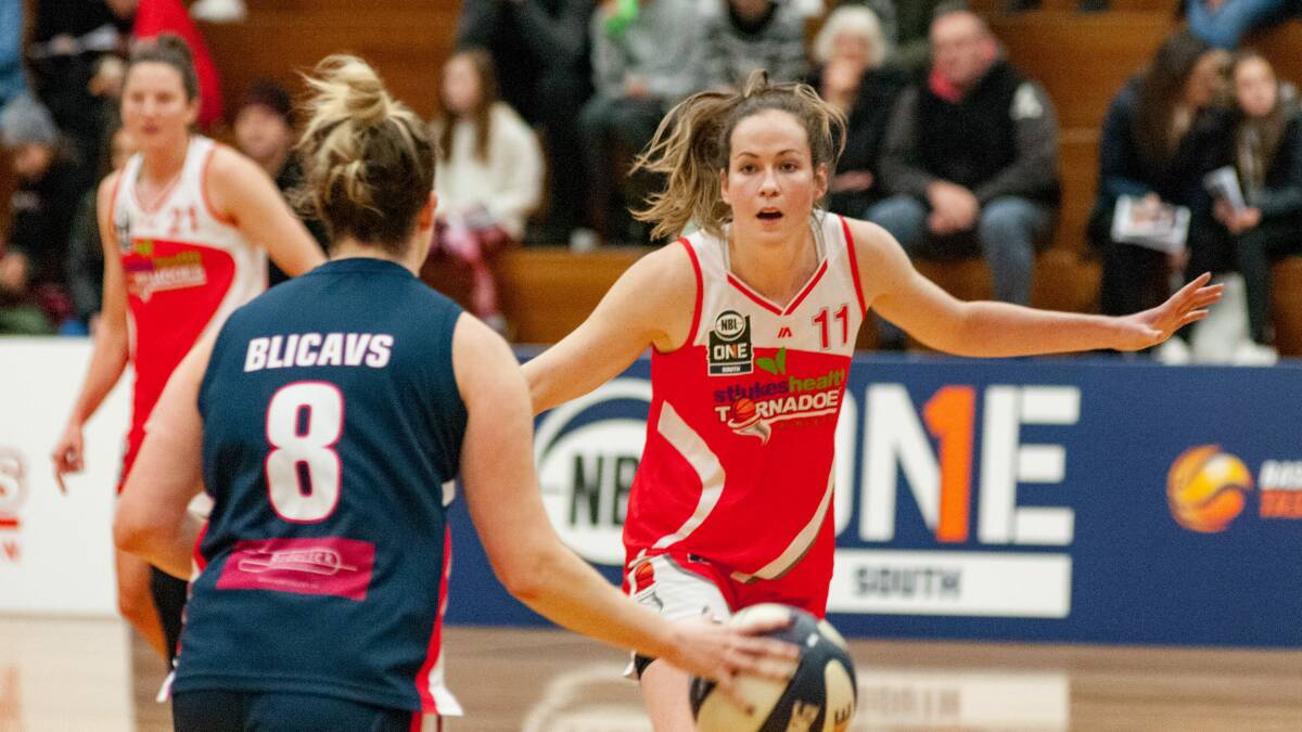 Tornadoes Keely Froling during a game against Geelong Supercats in July. Picture: Phillip Biggs