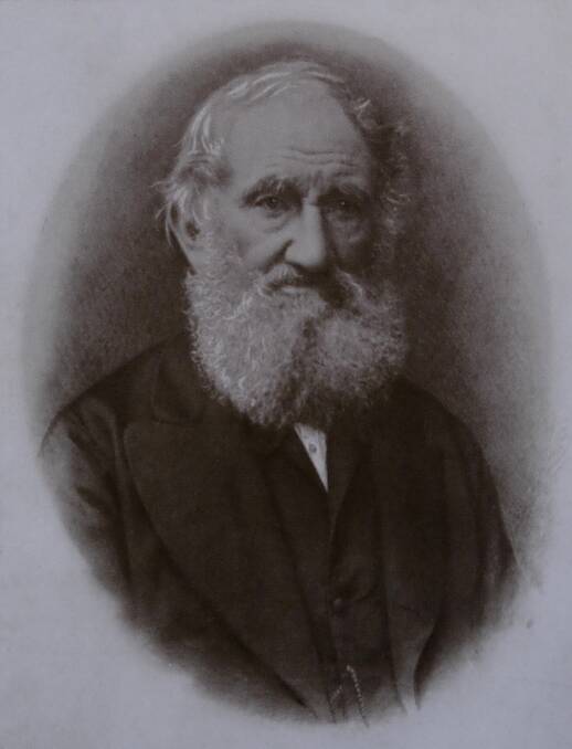 A portrait of William Stammers Button, first Mayor of Launceston, taken by William Cawston.