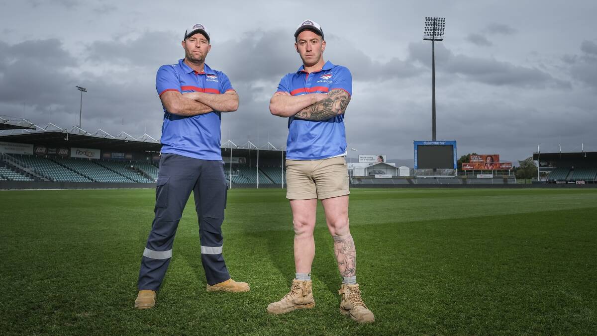 BLUE STEEL: Anthony Taylor (left) and Jordan Tepper (right) are aiming to steer South Launceston back to the grand final stage. Picture: Craig George
