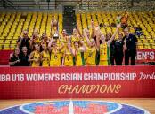WINNERS: Rubi Gray and the Australian Sapphires won the under-16 Asia Cup in Qatar against Japan. Picture: FIBA