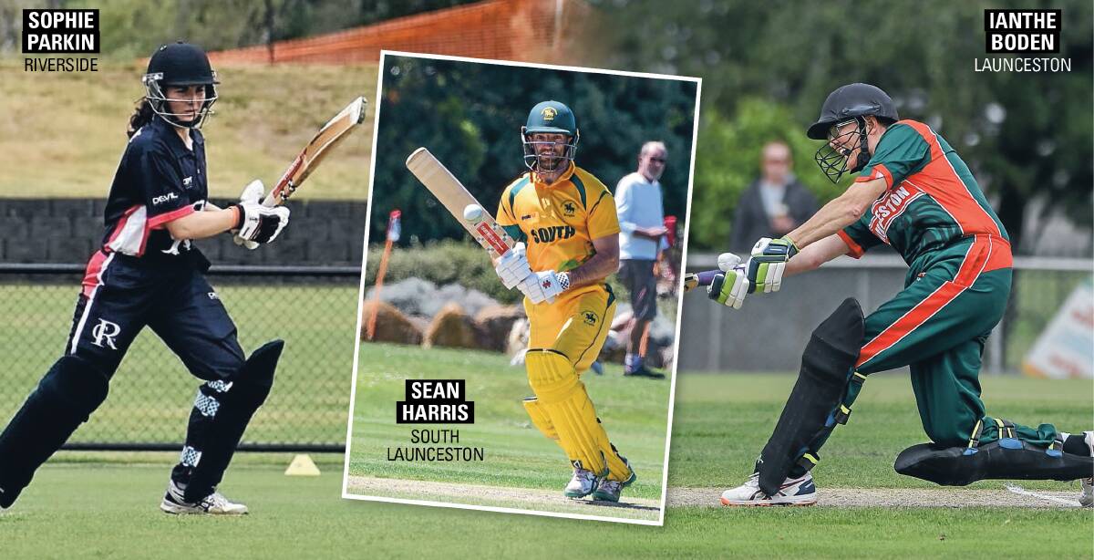 WINNERS: Sophie Parkin, Sean Harris and Ianthe Boden all claimed awards at the Cricket North awards night.