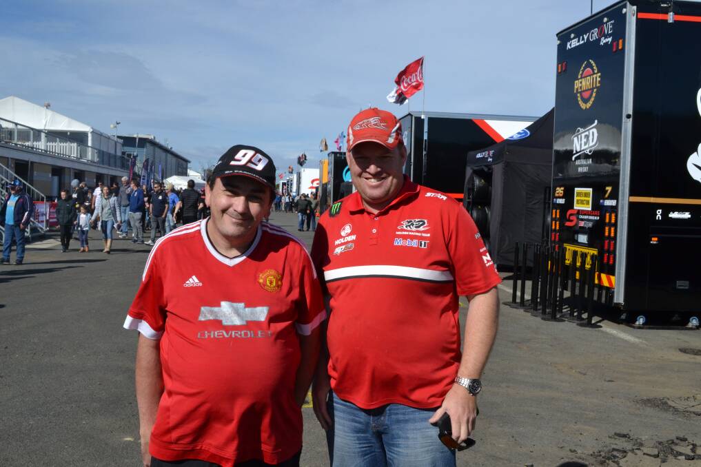Fans were decked out in their colours as Supercars returned to Symmons Plains.