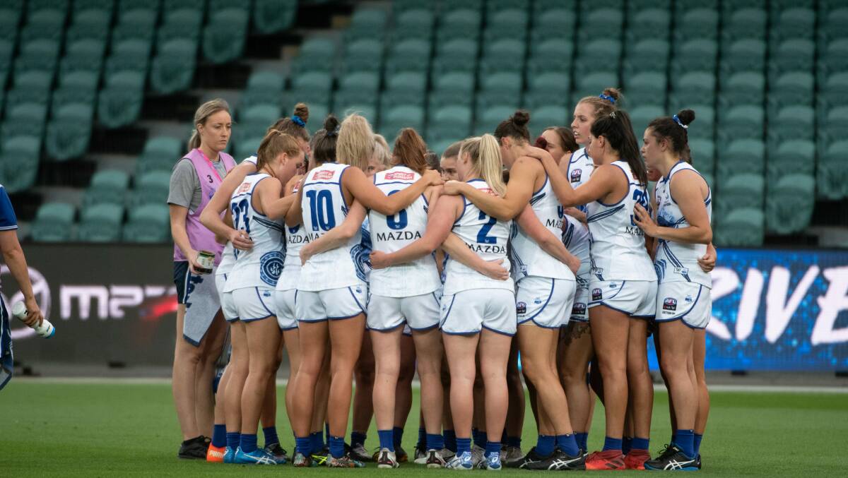 BOUNDING BACK: North Melbourne are scheduled to return to UTAS Stadium against Geelong in round four. Picture: Paul Scambler