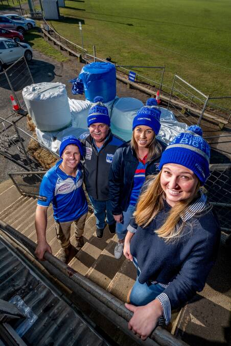 SLIDE: Sophie Roles and Don Tracey with Big Freeze duo Lochie Dornauf and Lisa Patterson. Picture: Phillip Biggs