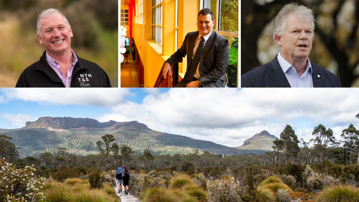 WELCOMED: Tourism and hospitality representatives including Chris Griffin, Luke Martin and Robert Mallett have welcomed the state government intitative. 